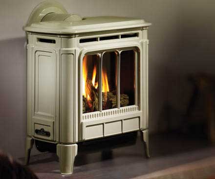 Regency H27 Hampton Free Standing Gas Stove Fireplace in white