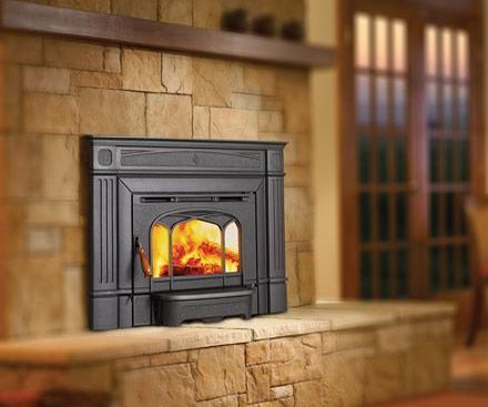 Regency H1200 Hampton Cast Iron Wood Fireplace Insert in black 