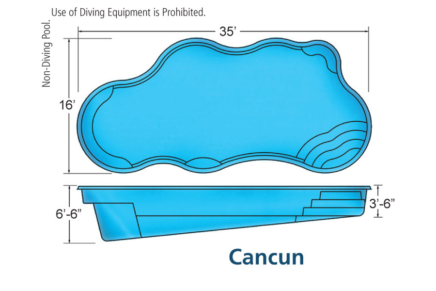 Viking Cancun In-ground swimming pool installation by Seattle pool builder